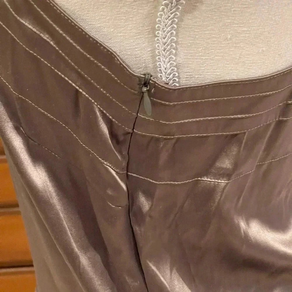 GOSHA by Vero Moda Silk Satin Cami “Rose Singlet” Smokey Taupe, Y2K Party Top - Picture 9 of 16